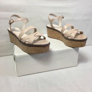 Cole Haan Jianna Wedge Sandal - Size 9.5 - Nude